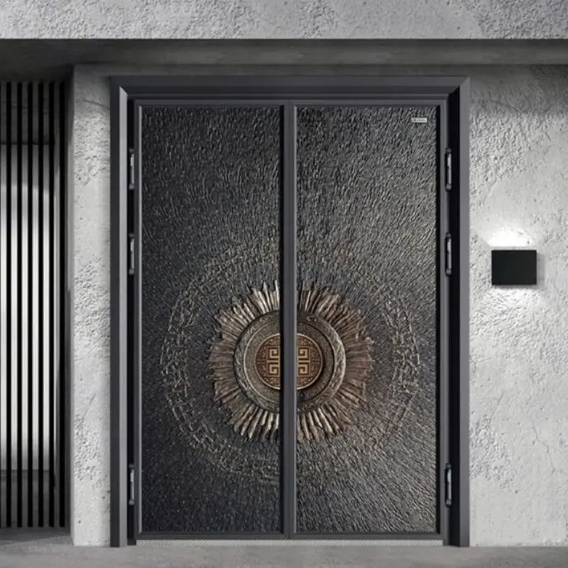 Derchi Luxury UK Royal Style Armored Door  Cast Aluminum Bulletproof Entry Door Manufacturers, Supplier