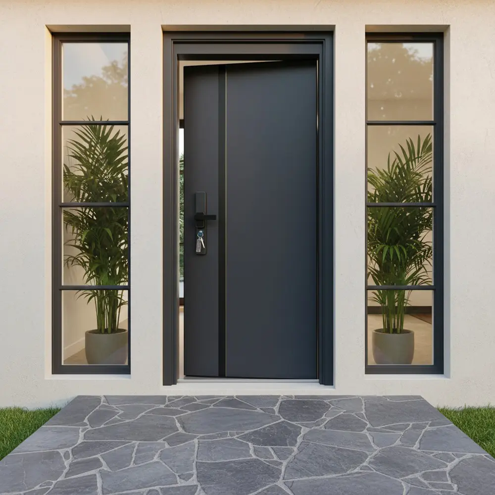 China Modern Steel Entry Door | Waterproof Side-Opening for Apartment - DERCHI Manufacturer, Suppliers