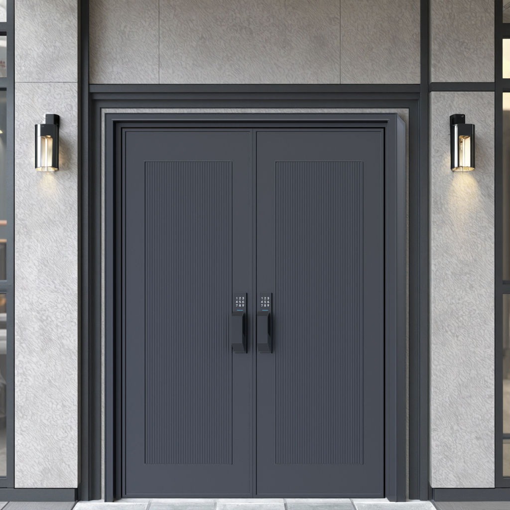 DERCHI Modern Commercial Stainless Steel Pivot Entry Door