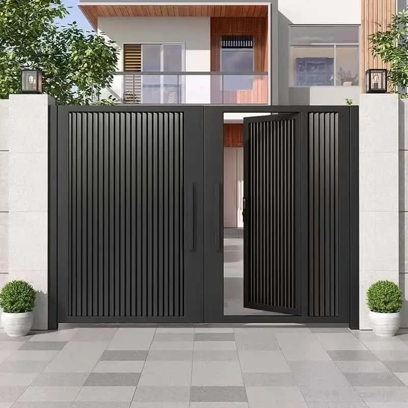 China Aluminum Alloy Courtyard Gate | Custom Villa Swing Main Gate - DERCHI Manufacturer, Manufacturers