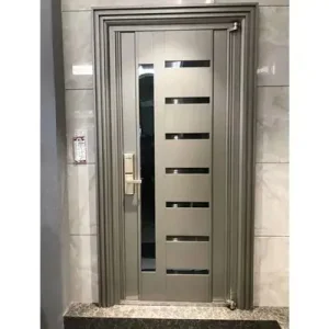 Custom Simple Stainless Steel Entry Door European Anti-Theft Security Design