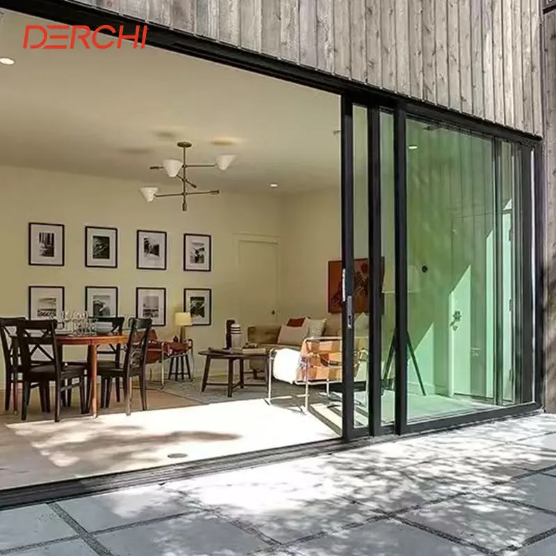 China DERCHI T143 Series Residential Hurricane Proof Sliding Door Suppliers, Factory