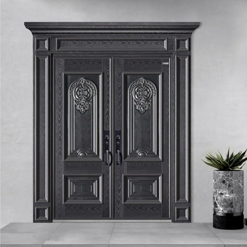 Luxury New Casting Aluminum Surface Steel Villa Entrance Door