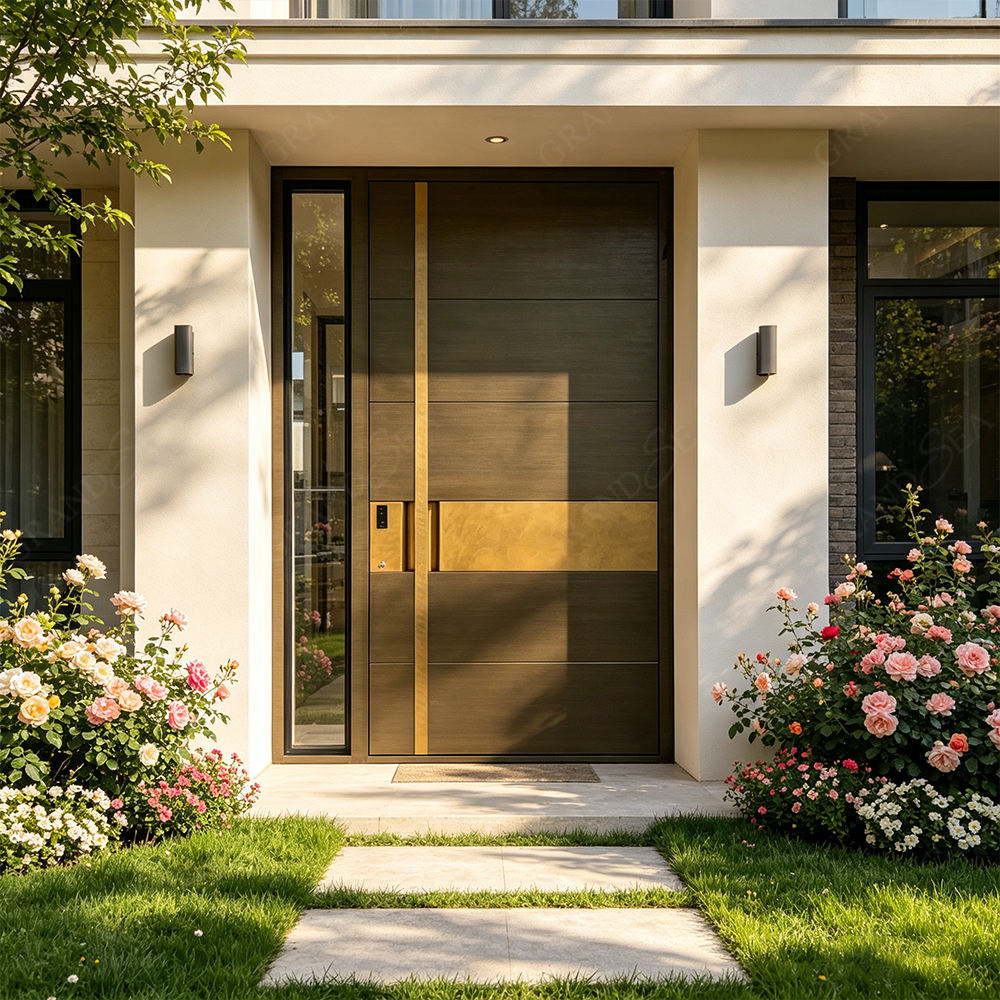 Modern Stainless Steel Pivot Entry Door