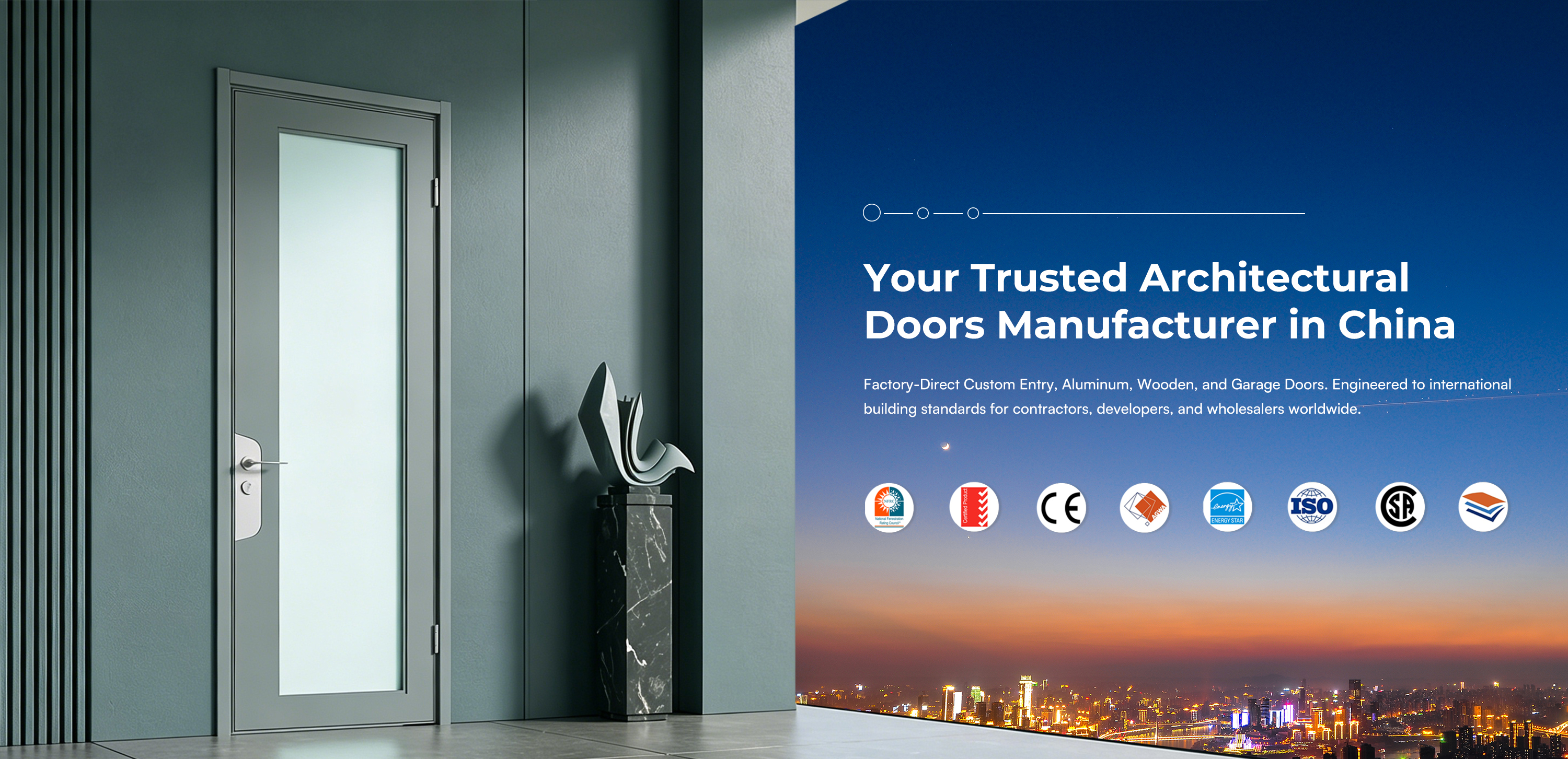 DERCHI entry door and architectural window systems showroom display