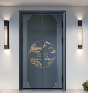 Derchi Aluminum Villa Entry Double Doors | Luxury Custom Exterior Security - DERCHI Supplier, Factories