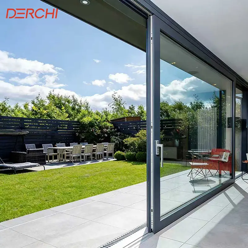 China DERCHI T143 Series Residential Hurricane Proof Sliding Door Suppliers, Factory