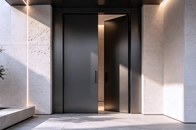 Homeowner entrance with premium insulated entry door