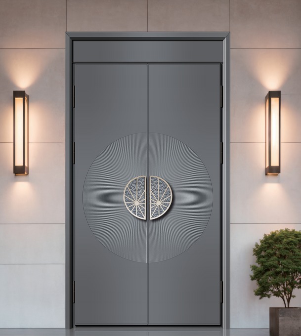 DERCHI Luxury Modern Aluminum Villa Double Security Entry Door