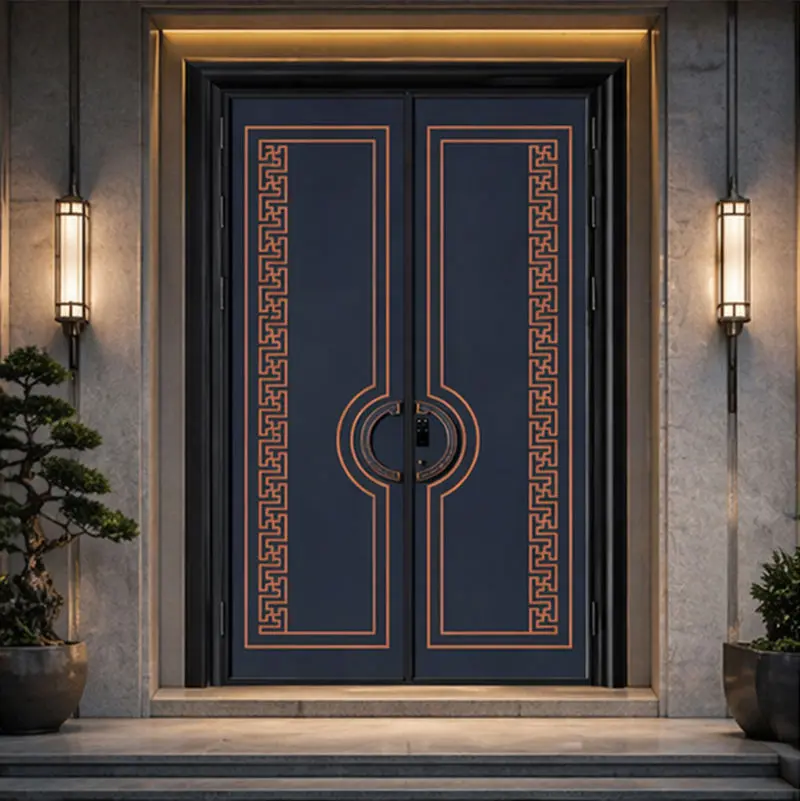 China Luxury Aluminum Front Entry Doors | Soundproof Villa Security - DERCHI Manufacturers, Factories