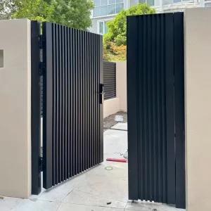 China Aluminum Alloy Courtyard Gate Custom Villa Swing Main Gate