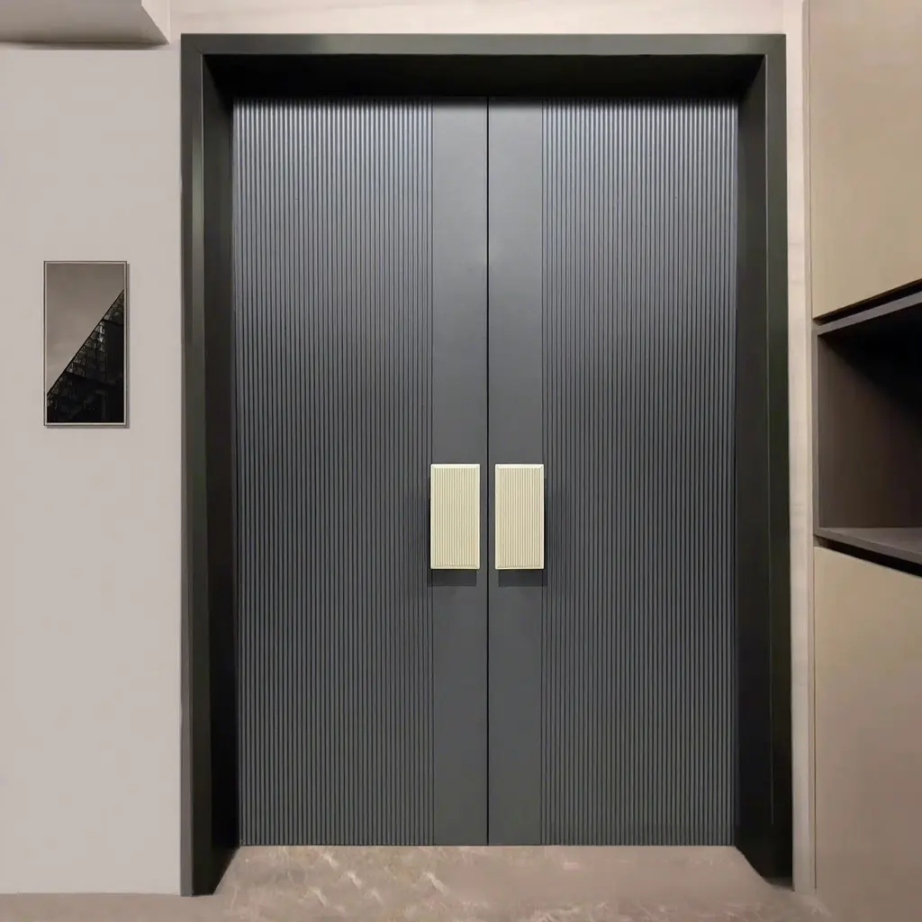 Custom Aluminum Art Double Entry Gate | Luxury Cast Villa Swing Door - DERCHI Suppliers, Factory