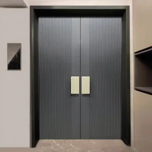 Custom Aluminum Art Double Entry Gate Luxury Cast Villa Swing Door