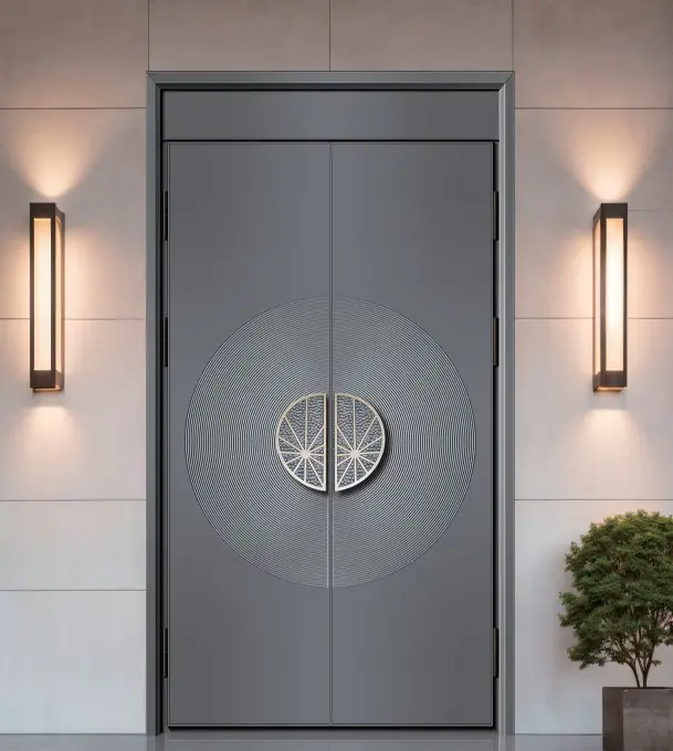 Derchi Aluminum Villa Entry Double Doors | Luxury Custom Exterior Security - DERCHI Supplier, Factories