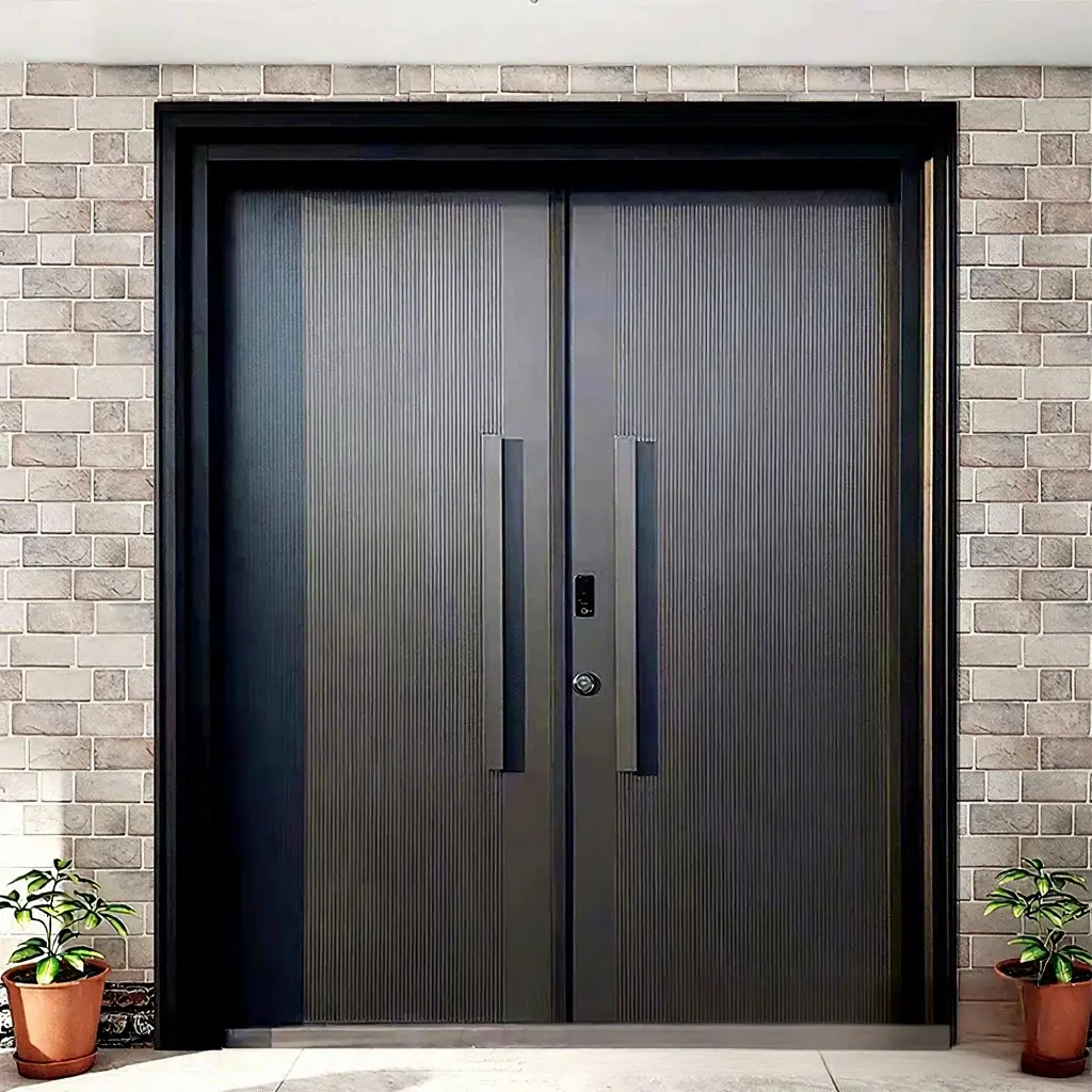 Custom Aluminum Art Double Entry Gate | Luxury Cast Villa Swing Door - DERCHI Suppliers, Factory
