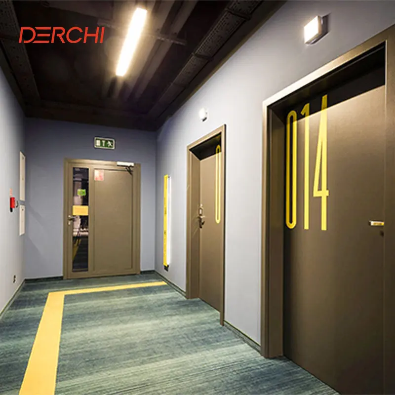Derchi Factory Interior Aluminum Frame Wooden Doors for Apartment Supplier, Suppliers