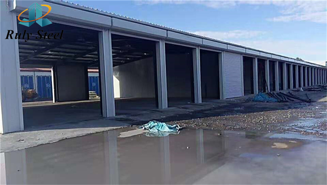 هياكل الإطار المعدني SA 2.5 عملية السفع الرملي مستوى هيكل garage الفولاذي