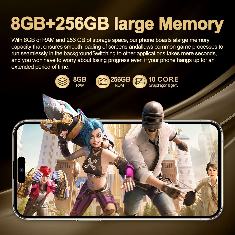 مصنع هاتف محمول مخصص بسعة عالية 8GB+256GB هاتف ثنائي الشريحة