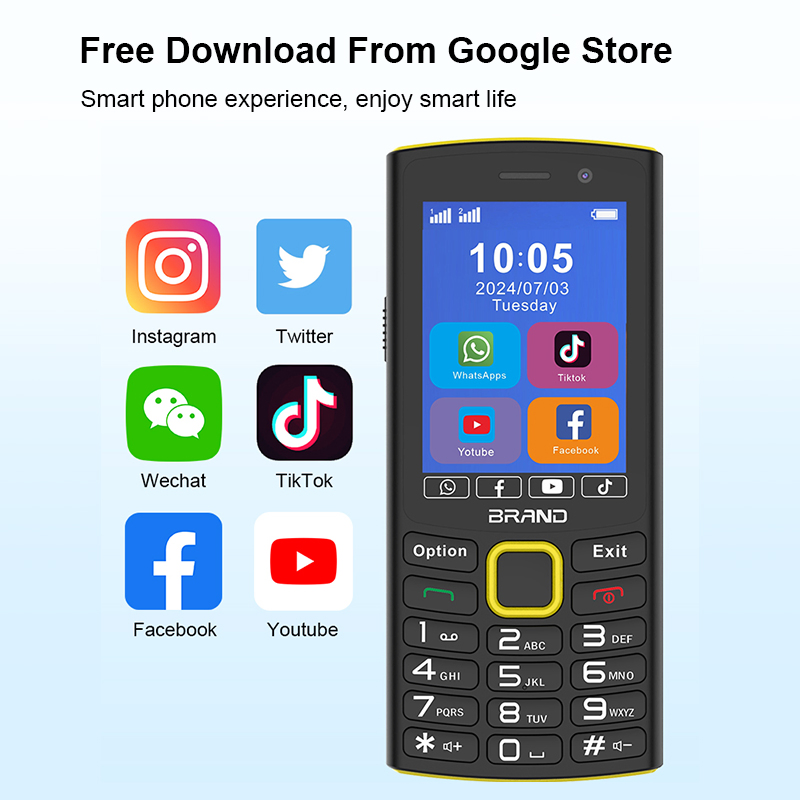 هواتف طلابية صغيرة بالجملة هواتف ذكية تعمل بنظام أندرويد 2.8inch 4G هواتف محمولة متعددة الوظائف هاتف محمول أساسي زر