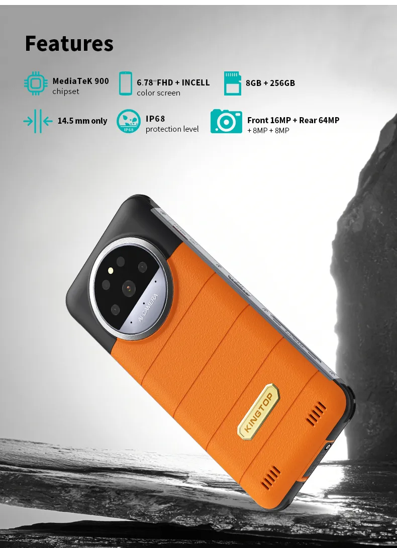 هاتف ذكي مقاوم للماء 8GB 256GB
