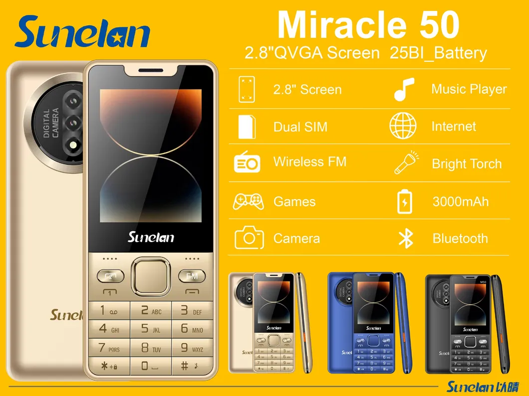 هاتف محمول صغير 2.8 بوصة 3000mAh