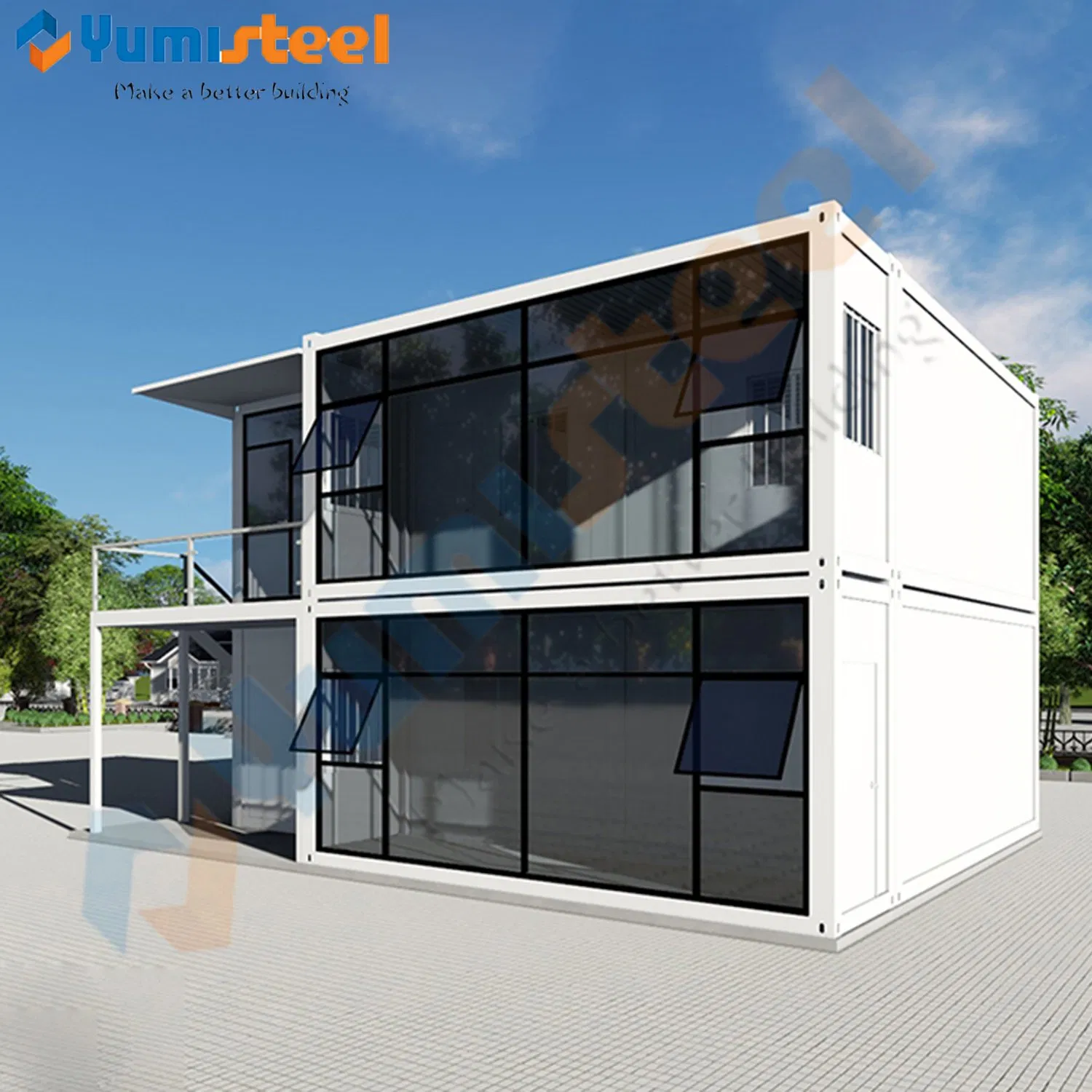 مكتب حاوية modular قابل للفك مسبق الصنع للعمال والمهندسين 20