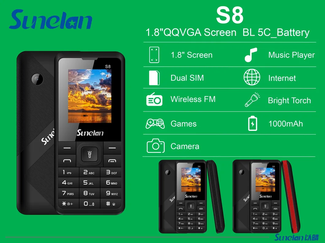 هاتف محمول ميزة 2g شاشة 1.8 بوصة