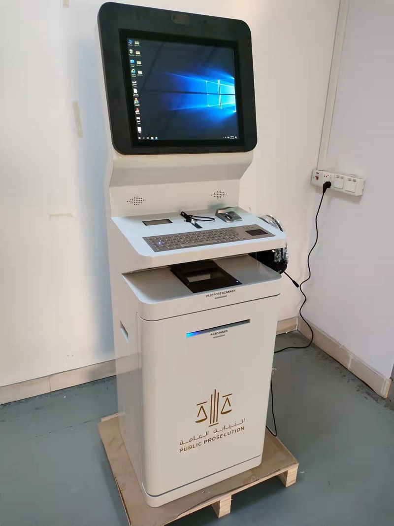 A4 كشك ماسح ضوئي لطباعة الوثائق مع لوحة مفاتيح معدنية