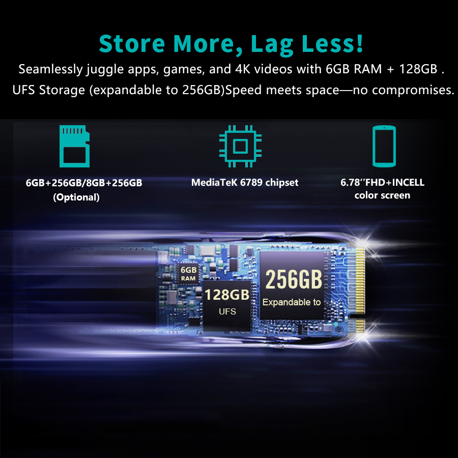 2406*1080 هاتف ذكي للأعمال 8GB+256GB هاتف متين بسعر جيد