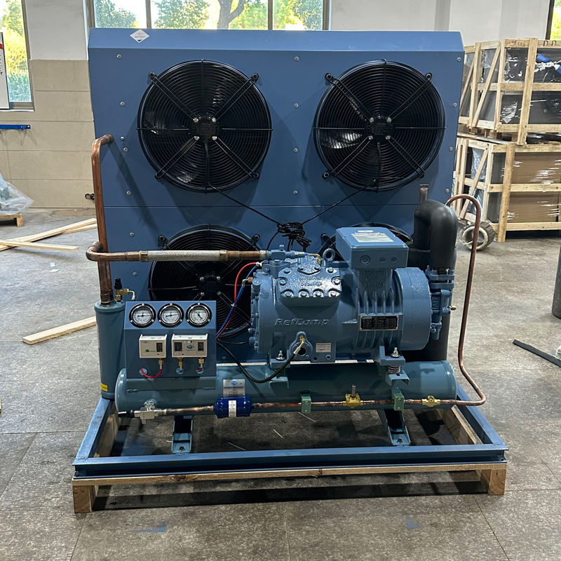 وحدة تكثيف مدمجة 15HP مع ضاغط مكبس ومضخة موتور مدمجة للاستخدام في 380V الحاويات