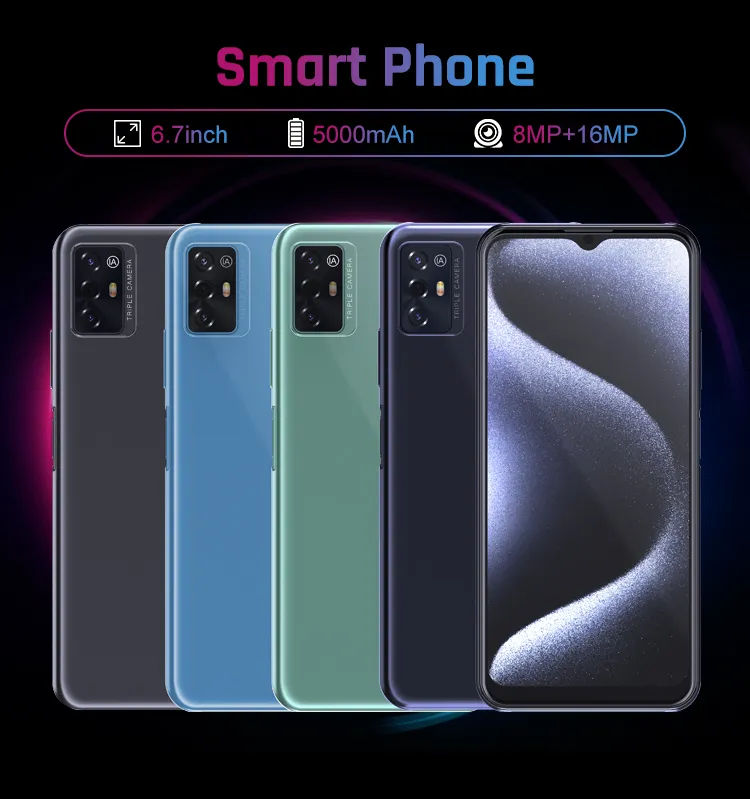 6.7inch 5g شبكة 6GB 128GB هاتف أندرويد الأصلي بسرعة فائقة للألعاب الهاتف المحمول الذكي