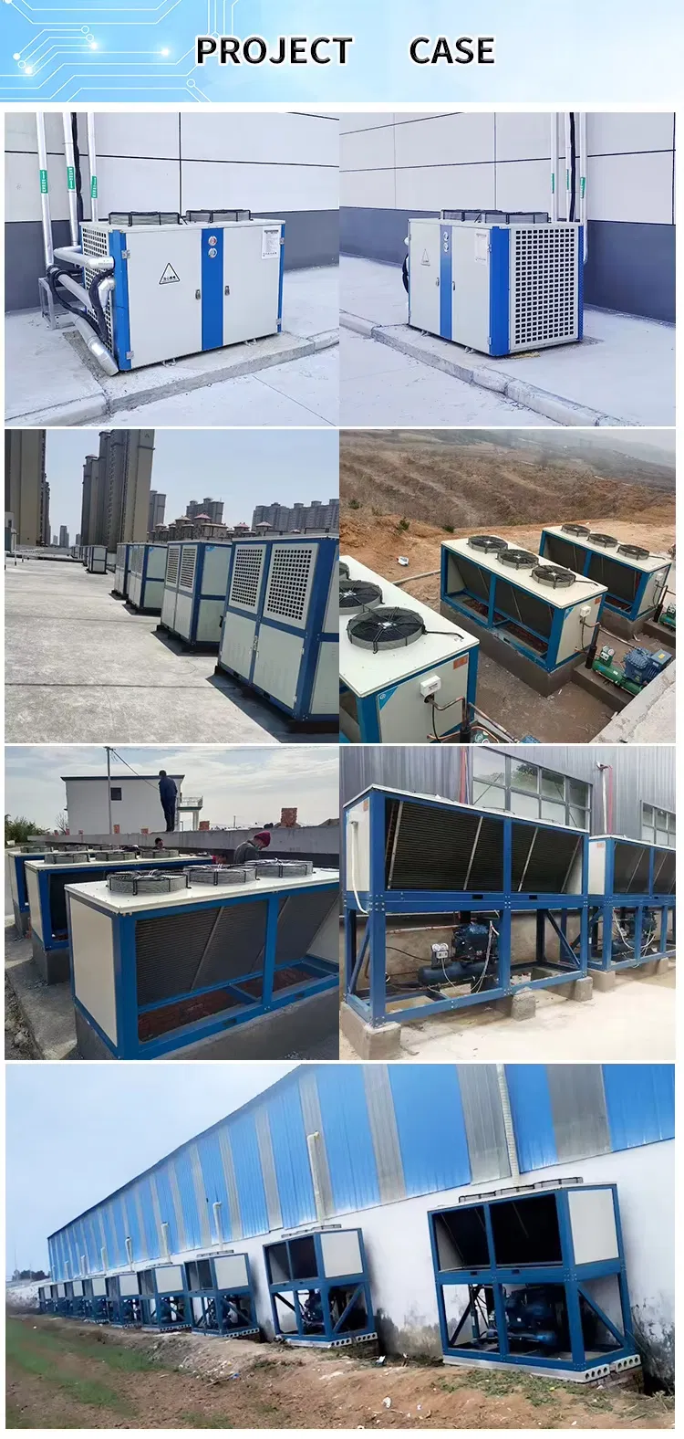 وحدة تكثيف نوع فنو ضاغط وحدة تكثيف مبردة بالهواء ضاغط مكبس وحدة مكثف غرفة باردة