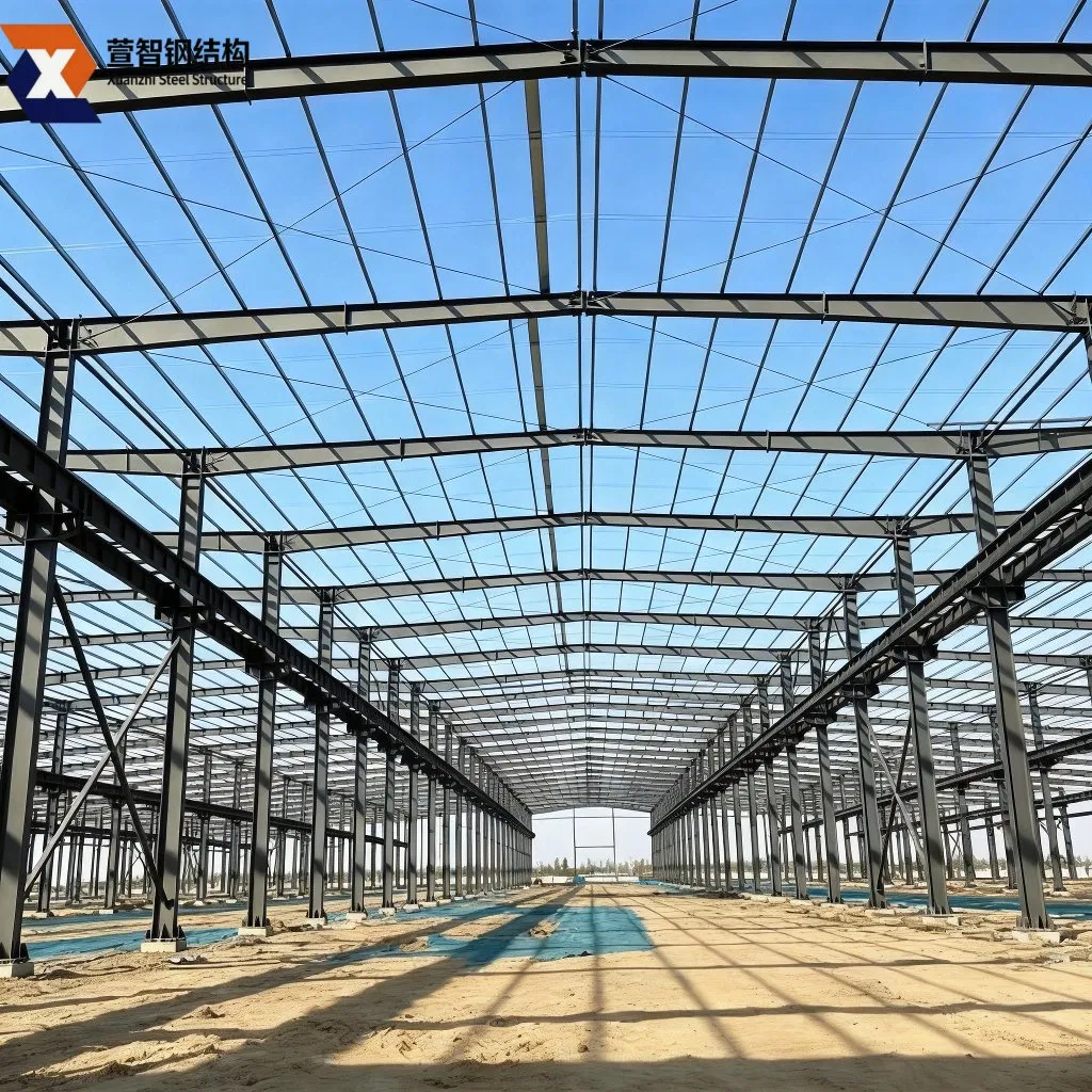 بناء المصنع هيكل فولاذي مسبق الصنع مع تصميم مستودع معدني مجلفن ورشة منزل سعر مبنى صناعي خفيف مسبق الصنع معدات