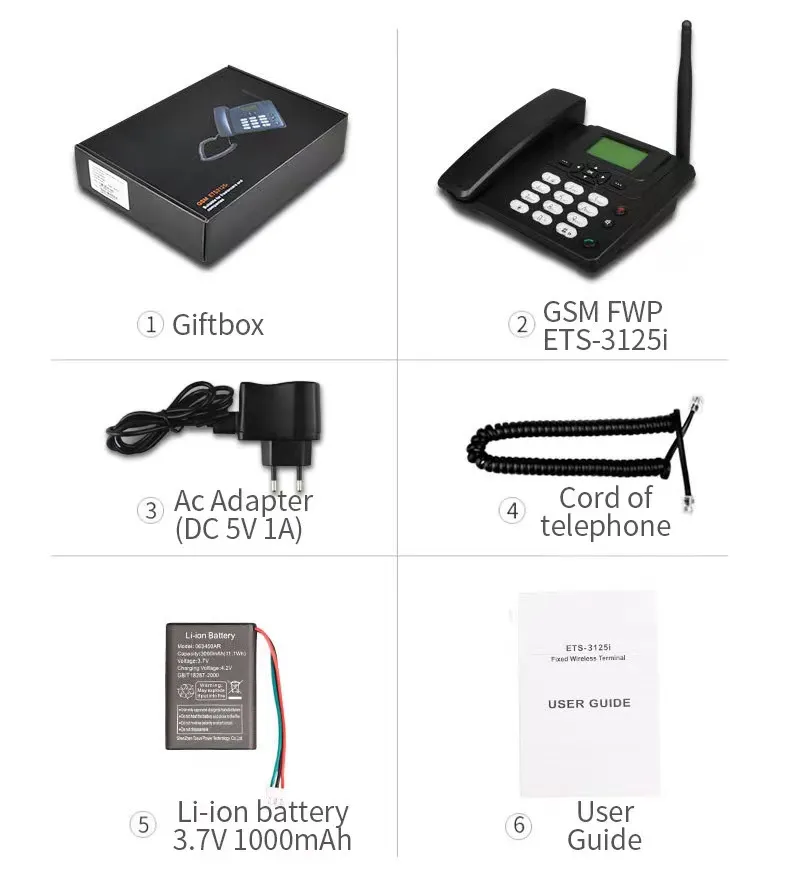 هاتف محمول بطاقة GSM لاسلكية 2g مكتب منزل مكالمة هاتفية
