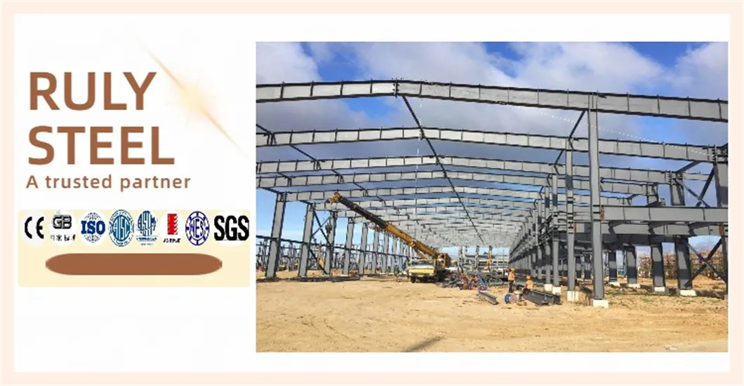 هياكل الإطار المعدني SA 2.5 عملية السفع الرملي مستوى هيكل garage الفولاذي