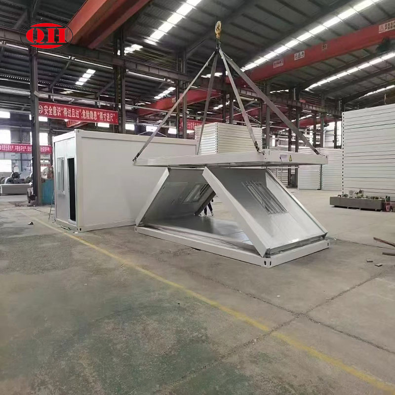Wind &amp; Shock Resistant Foldable Prefab Temporary Office Container Unit