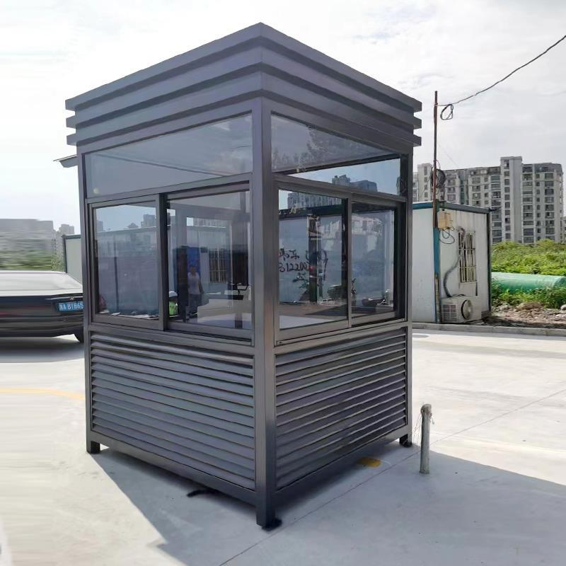 تصميم مخصص كشك رسوم متنقل مسبق الصنع غرفة حراسة من الفولاذ المقاوم للصدأ