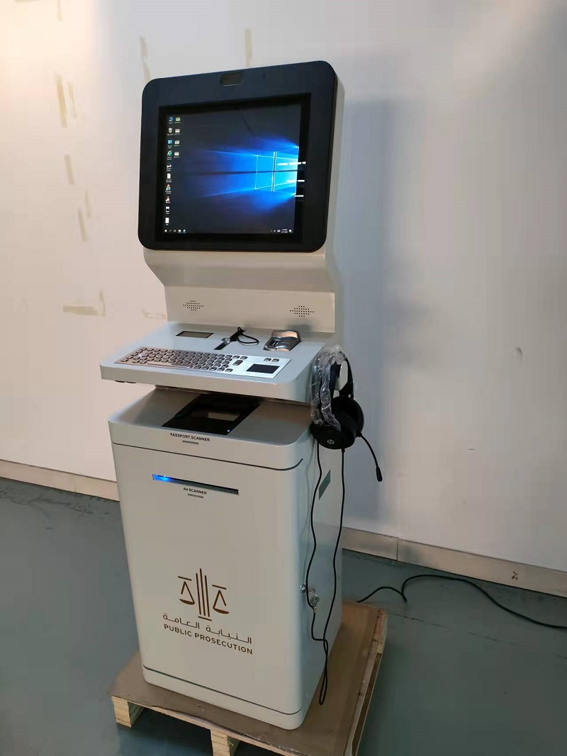 A4 كشك ماسح ضوئي لطباعة الوثائق مع لوحة مفاتيح معدنية