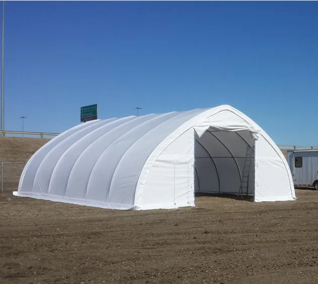 خيمة تخزين مؤقتة خارجية لمزارع الزراعة غطاء من PVC للحماية