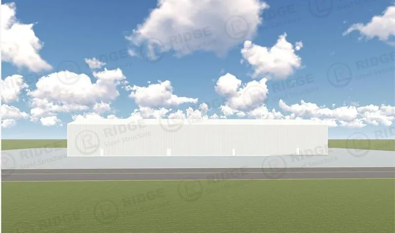 تصميم مستودع هيكل معدني