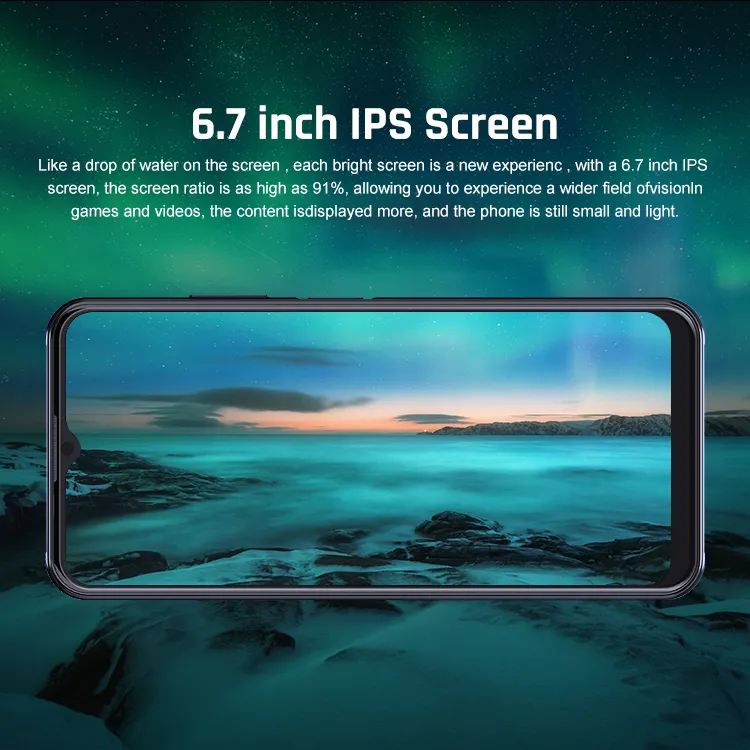 6.7inch 5g شبكة 6GB 128GB هاتف أندرويد الأصلي بسرعة فائقة للألعاب الهاتف المحمول الذكي