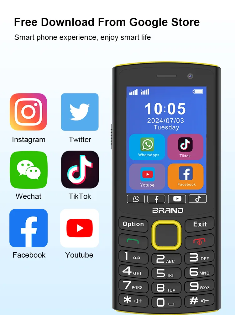 هواتف طلابية صغيرة بالجملة هواتف ذكية تعمل بنظام أندرويد 2.8inch 4G هواتف محمولة متعددة الوظائف هاتف محمول أساسي زر