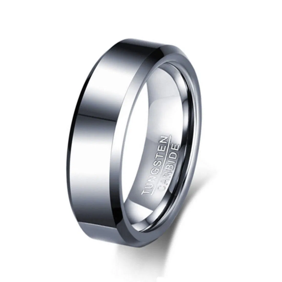خاتم زفاف فضي خاتم خطوبة للرجال خاتم تنجستن للرجال - 6/8mm خاتم موضة كلاسيكية