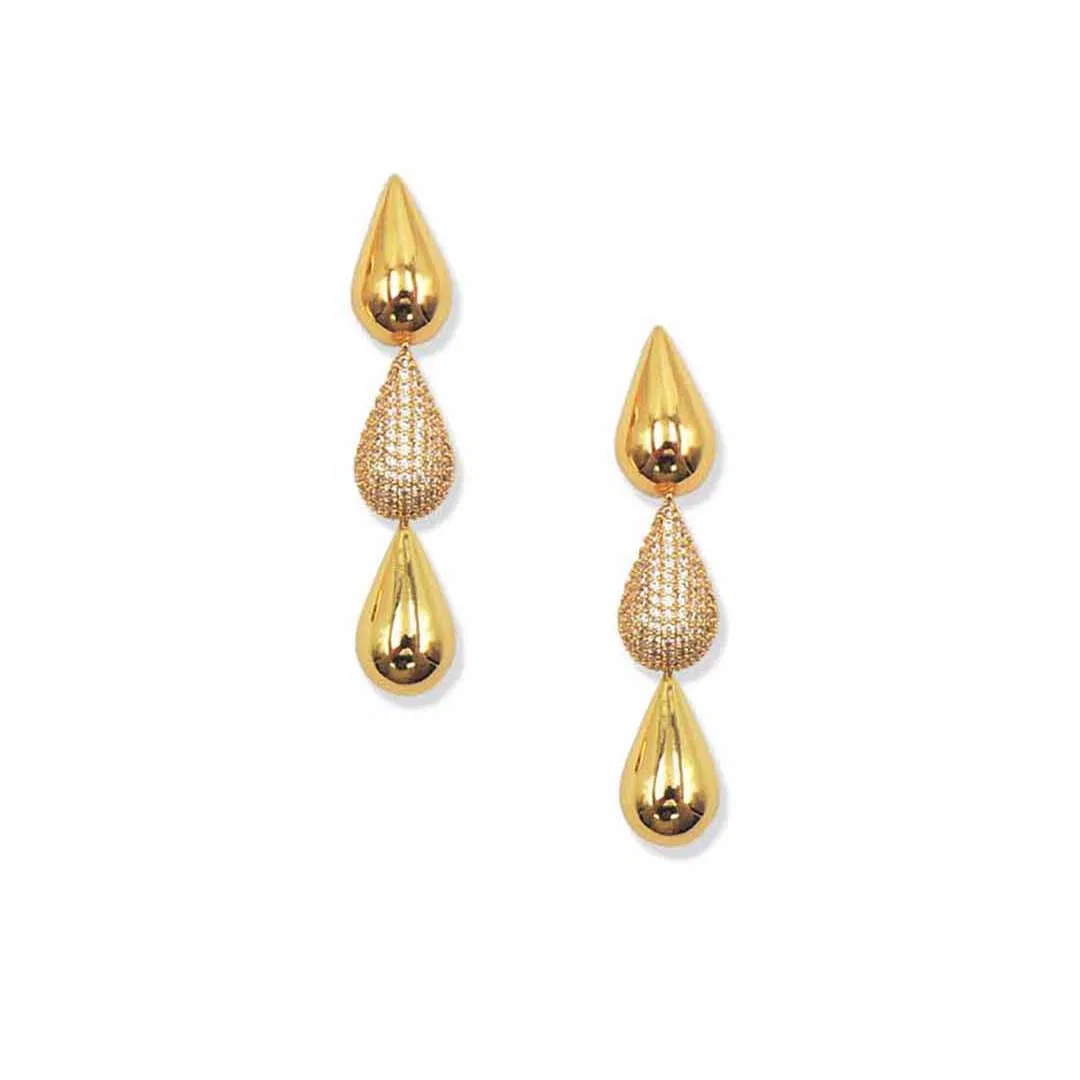 أقراط طويلة على طراز يورو أمريكي، بتصميم ثنائي اللون مع زينة من أحجار الزركون، مجوهرات نسائية عصرية خفيفة وفاخرة