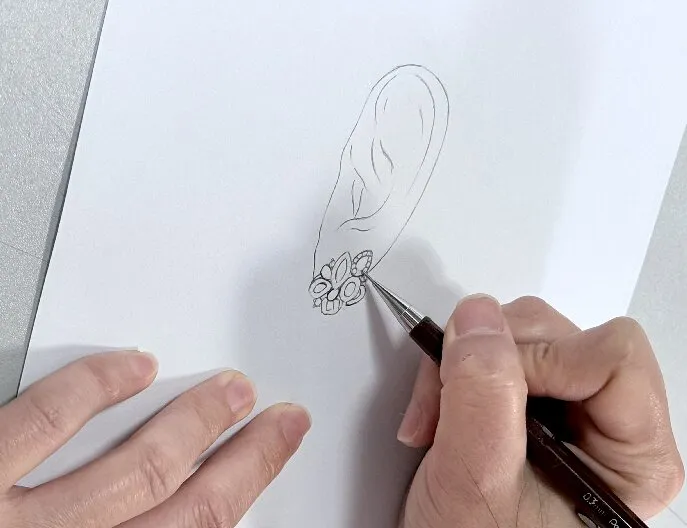 مجوهرات أقراط الموضة من الماس المزروع في المختبر