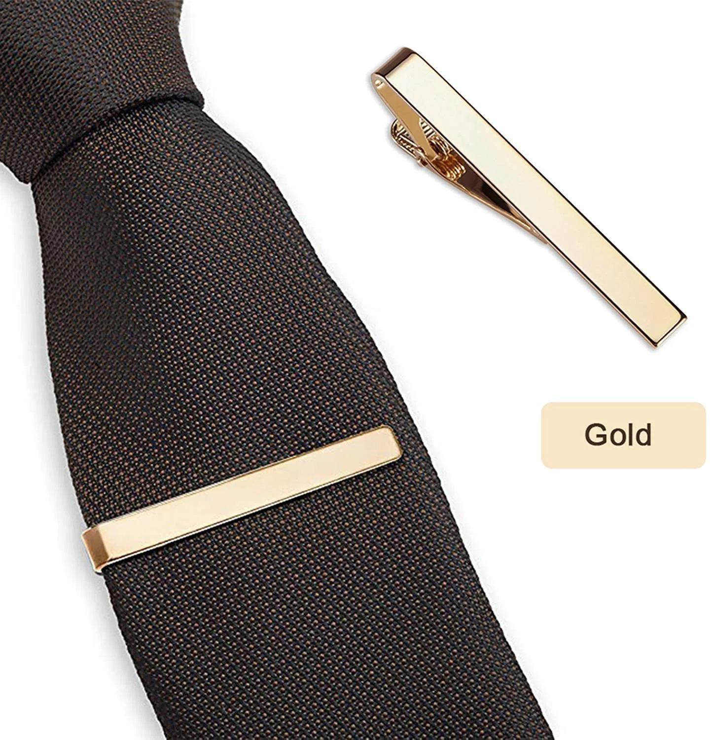 مشبك ربطة عنق ذهبي مع شارة، دبوس مخصص (GZHY-TC-006)