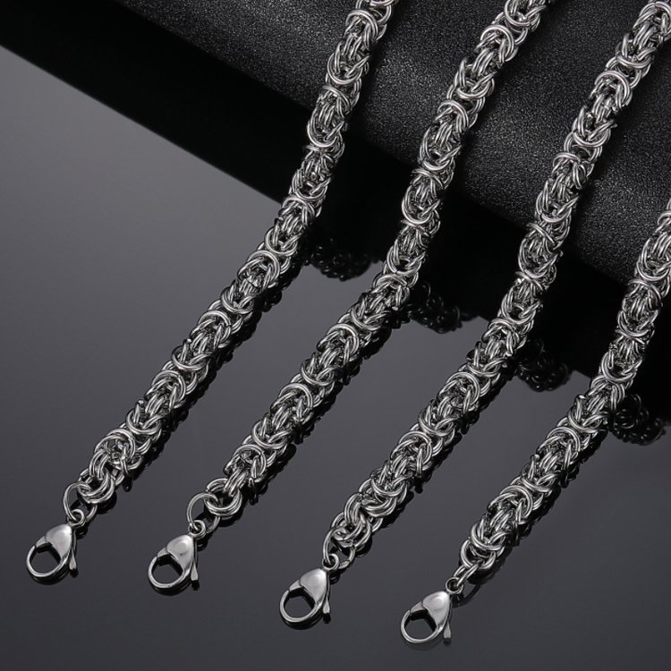سلسلة عظم التنين اليدوية الخشنة المهيمنة في الهيب هوب، سلسلة تراقب الترقوة للرجال والنساء، سلسلة الفوانيس العصرية، قلادة من التيتانيوم