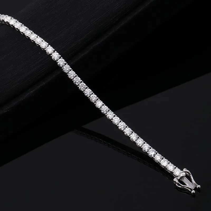 سوار تنس مخصص للرجال والنساء مع 18K ذهب 4mm ألماس مزروع في المختبر