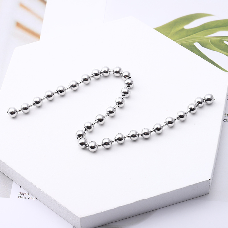 سلسلة قلادة كلب من سلسلة كرات 2.4mm سلسلة معدنية قابلة للتعديل