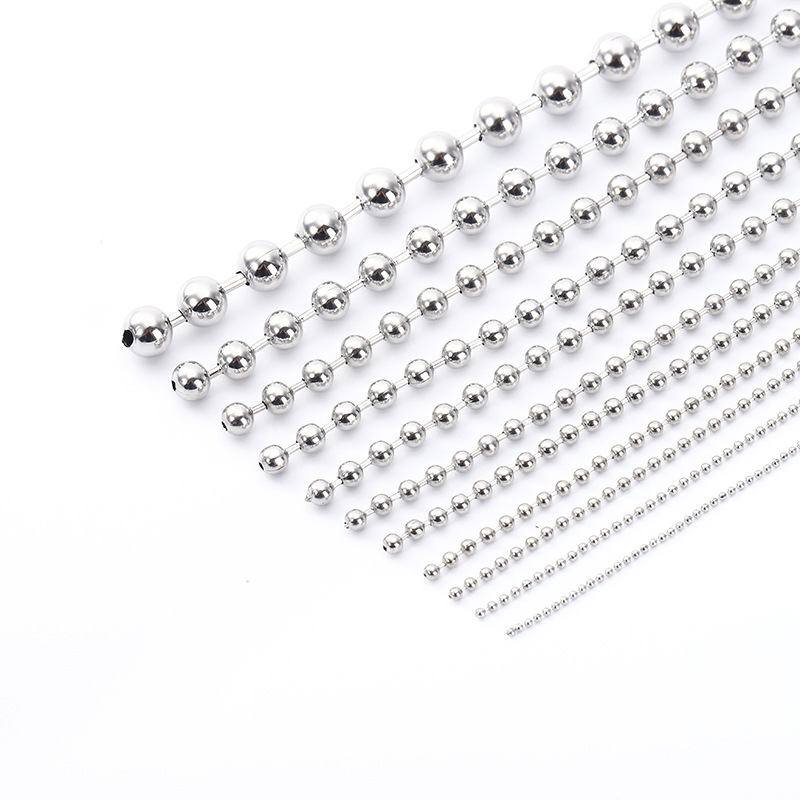 سلسلة قلادة كلب من سلسلة كرات 2.4mm سلسلة معدنية قابلة للتعديل
